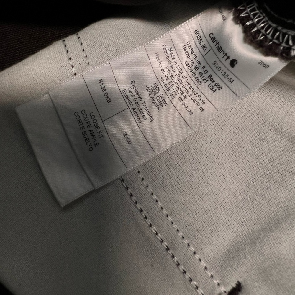 Double Knee Carhartt Dark Brown Utility Pants Size 32x30 - Picture 7 of 7